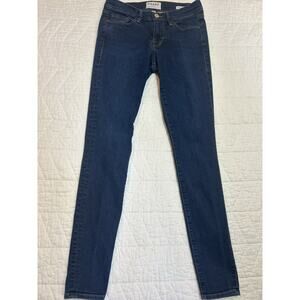 Frame Jeans Womens Sz 26 Blue Le Skinny De Jeanne Logo Denim Pockets